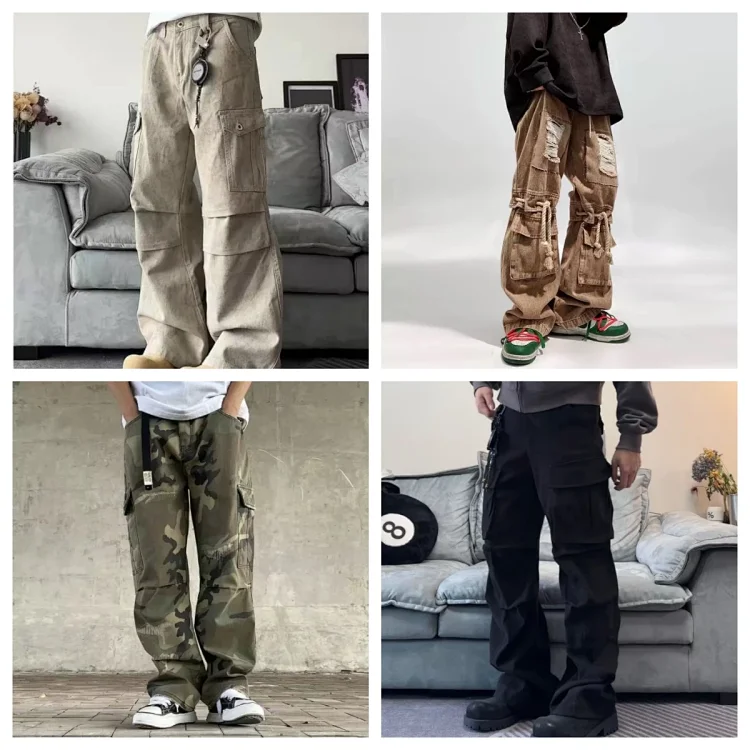 Hip-hop high street American vintage jeans
( 40 colors )