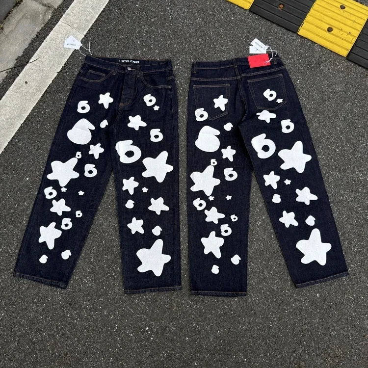 Sp5der Beluga Wash Denim Jeans